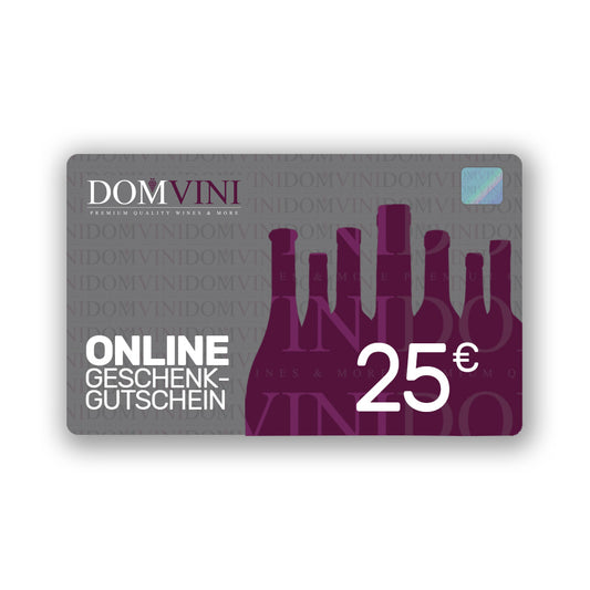 DOMVINI Geschenkgutscheine von 25€ bis 1000€