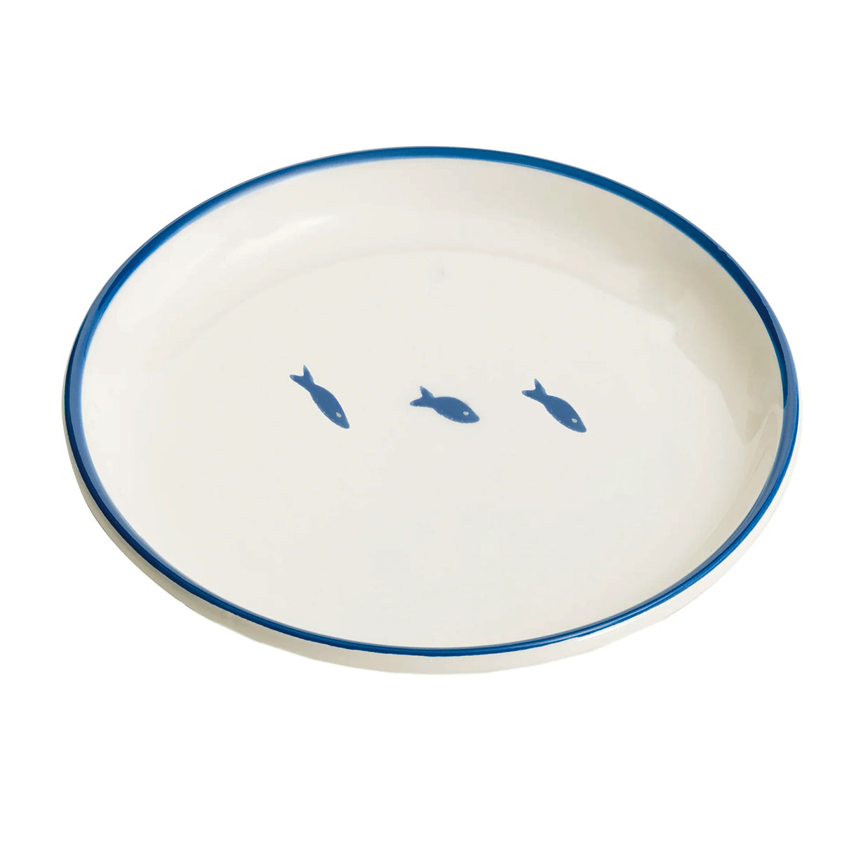 "Stencil" Teller rund 28cm handgefertigt (Design Federico de Majo) (2er-Set)