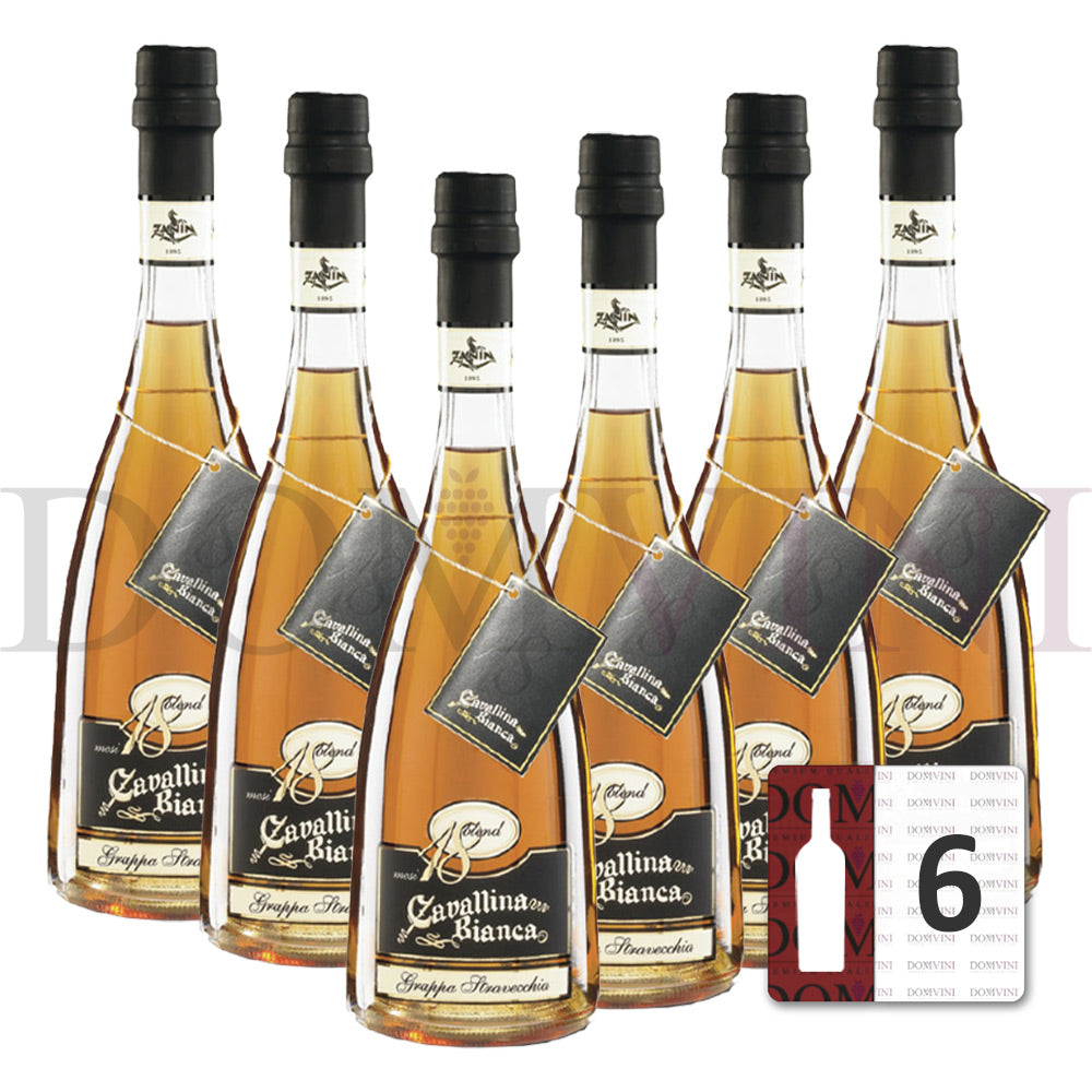 Zanin Grappa Cavallina blend 18 Magnum 1,5l 41,5% vol. - 6er Pack