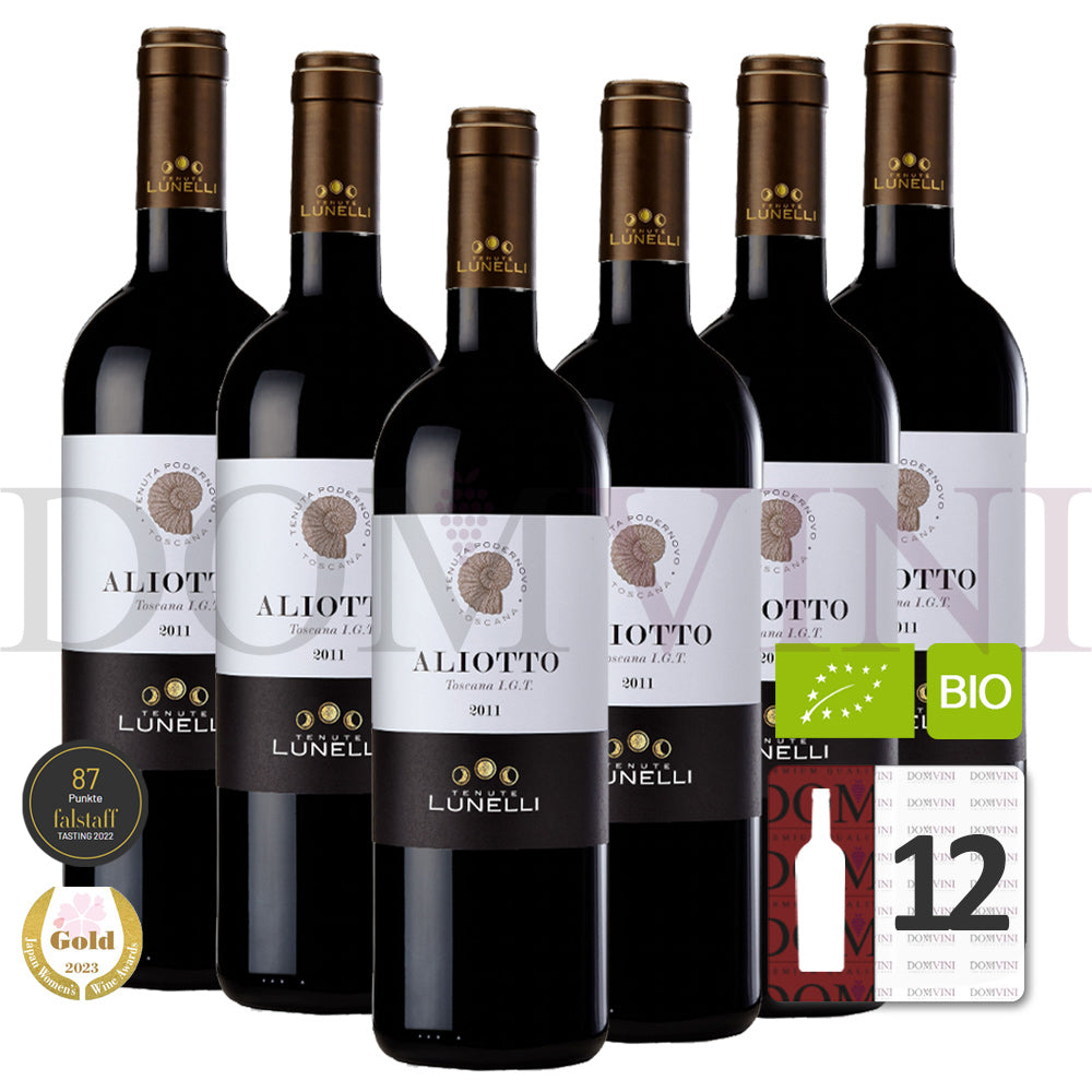 Aliotto Toscana IGT Rosso 2019 Bio - Tenuta Podernovo, Lunelli - 12er Weinpaket
