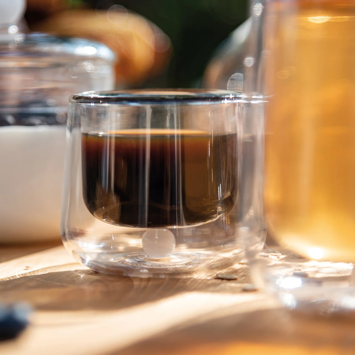 Bilia doppelwandige Kaffeetasse 9,5cl handgefertigt (Design Federico de Majo) zafferano (2er-Set)