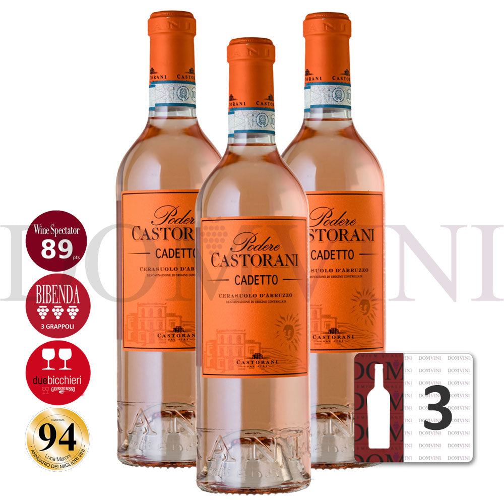 CASTORANI "Podere Castorani" Cadetto Cerasuolo d'Abruzzo DOC 2022 - 3er Weinpaket