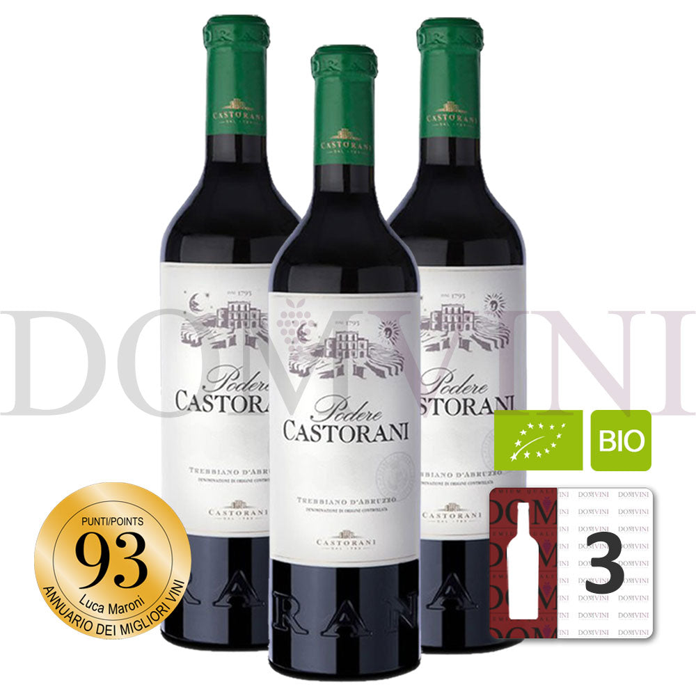 CASTORANI "Podere Castorani" Trebbiano d'Abruzzo Riserva DOC Bio 2019 - 3er Weinpaket