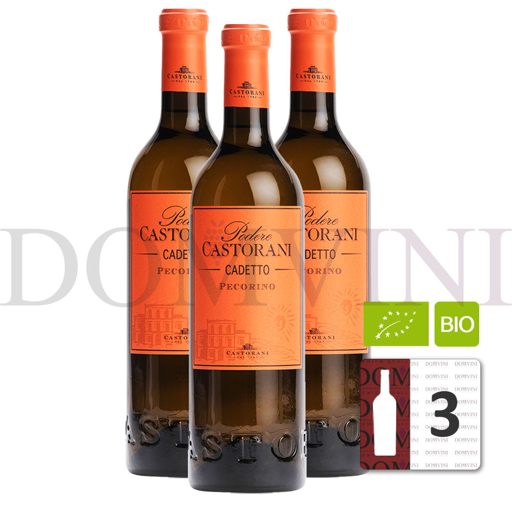 CASTORANI "Podere Castrorani" Cadetto Pecorino Colline Pescaresi IGT Bio 2022 - 3er Weinpaket