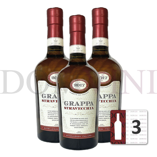 San Faustino Grappa Stravecchia 2017 Eccelenza Italiana 0,5l, 40% vol. - ZANIN 3er-Pack