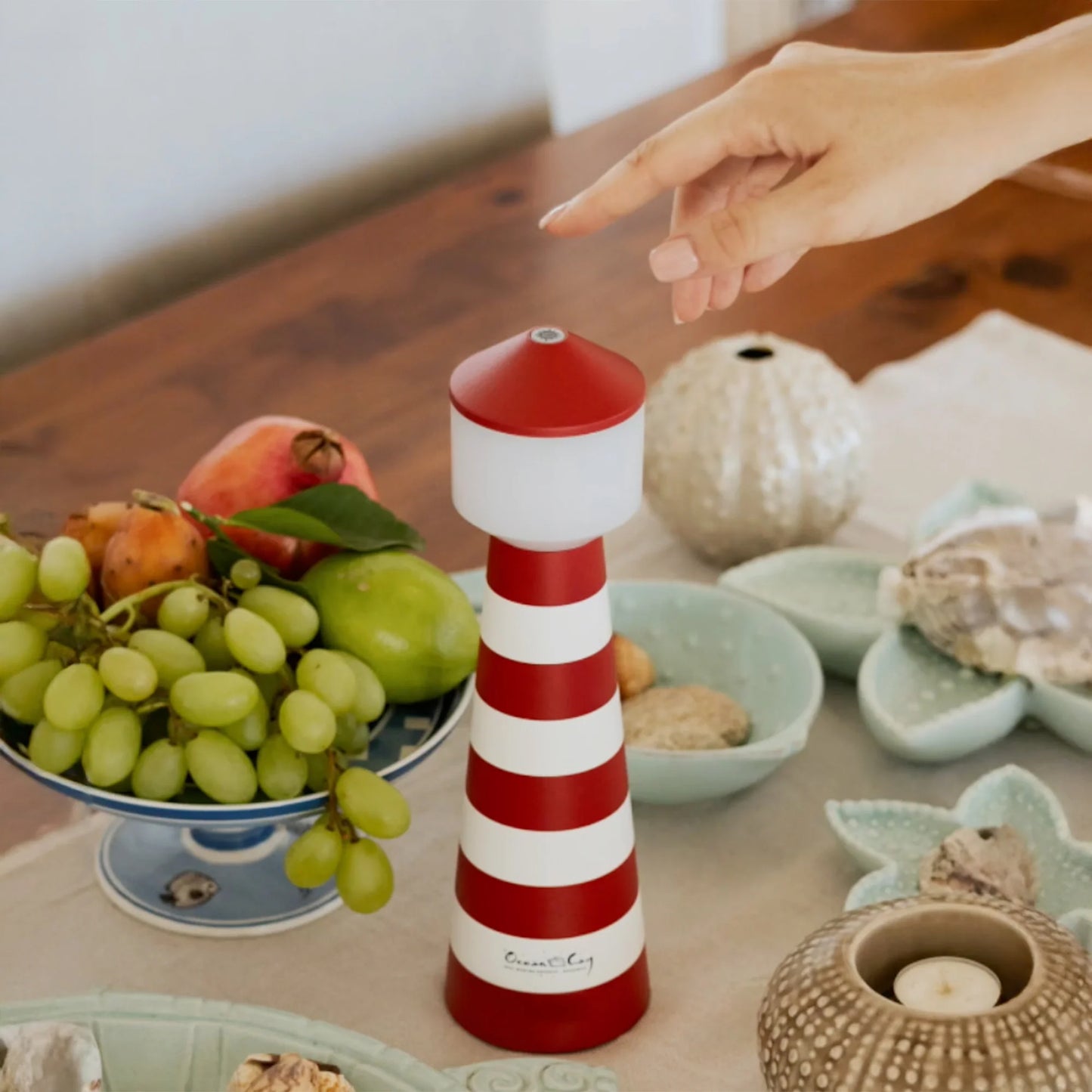 Ocean Cay Tischleuchte (Design Matteo Ragni) 3K Akku-Tischlampe IP54 Dimmbar - MSC | Zafferano