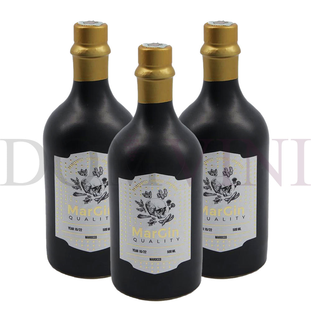 MarGin Quality "Marocco" Premium Gin 45% vol. 500ml - Made in Italy | 3er Paket