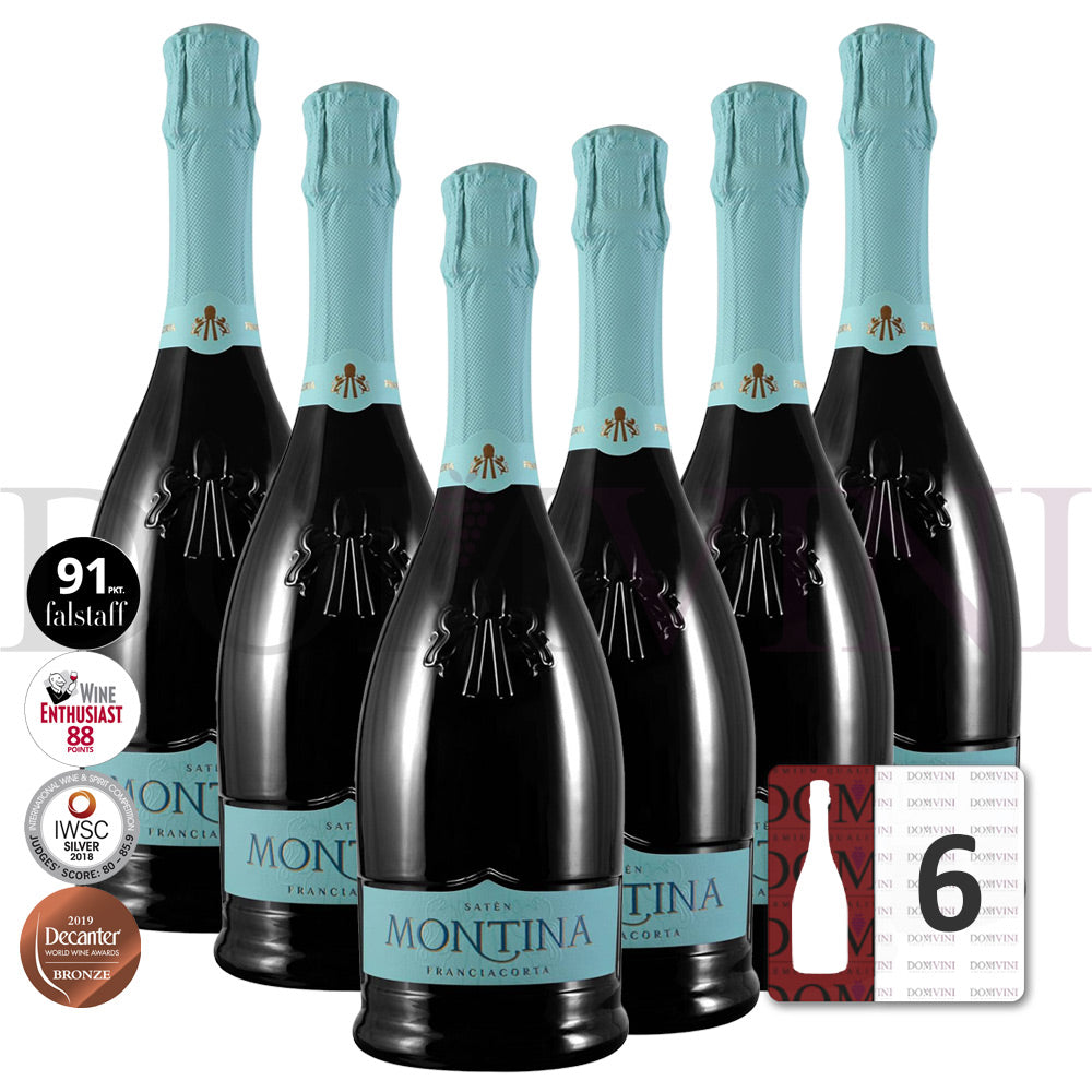 Montina Franciacorta Satèn DOCG "Neue Kollektion" - 6er Schaumwein-Paket