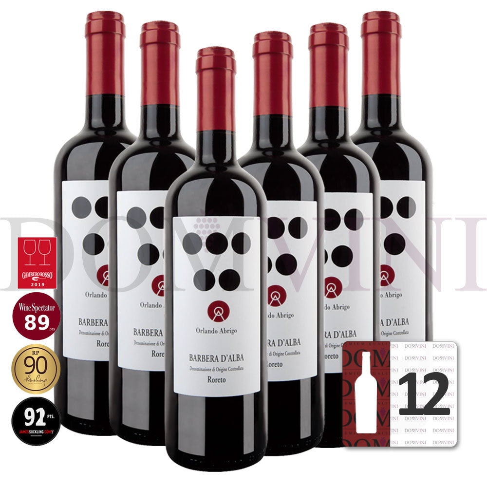 ORLANDO ABRIGO "Roreto" Barbera d'Alba DOC 2019 - 12er Weinpaket