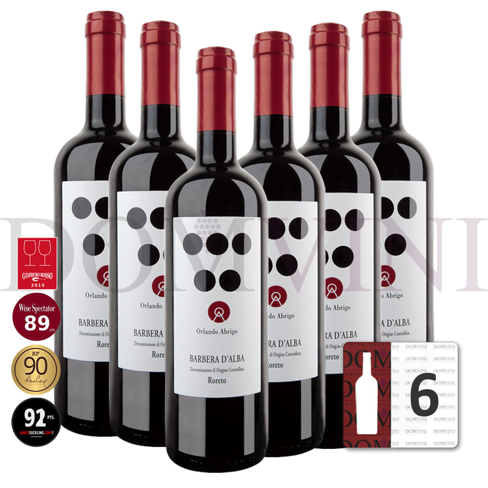 ORLANDO ABRIGO "Roreto" Barbera d'Alba DOC 2019 - 6er Weinpaket