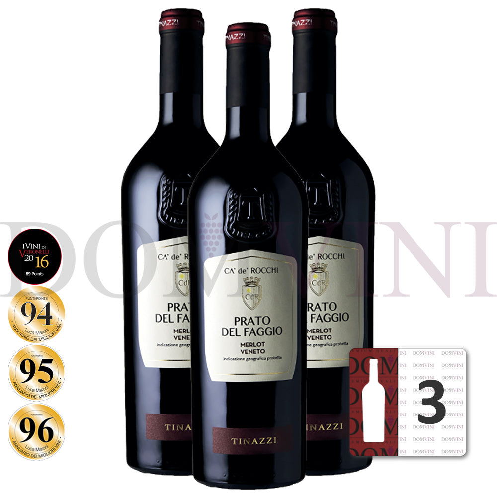 Prato del Faggio Merlot Barriques IGT 2020 - Ca' De' Rocchi, TINAZZI - 3er Weinpaket