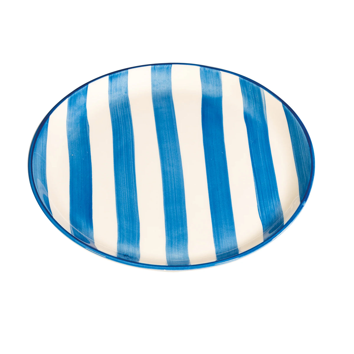"Lido Righe" Teller rund 28cm handgefertigt (Design Federico de Majo) (2er-Set)