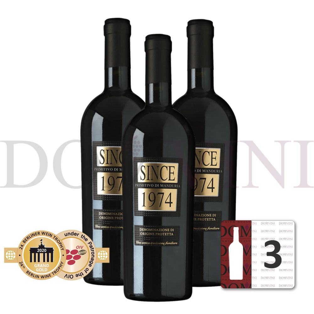 Tenute Eméra - Primitivo di Manduria DOP “SINCE 1974” 2020 - 3er Weinpaket