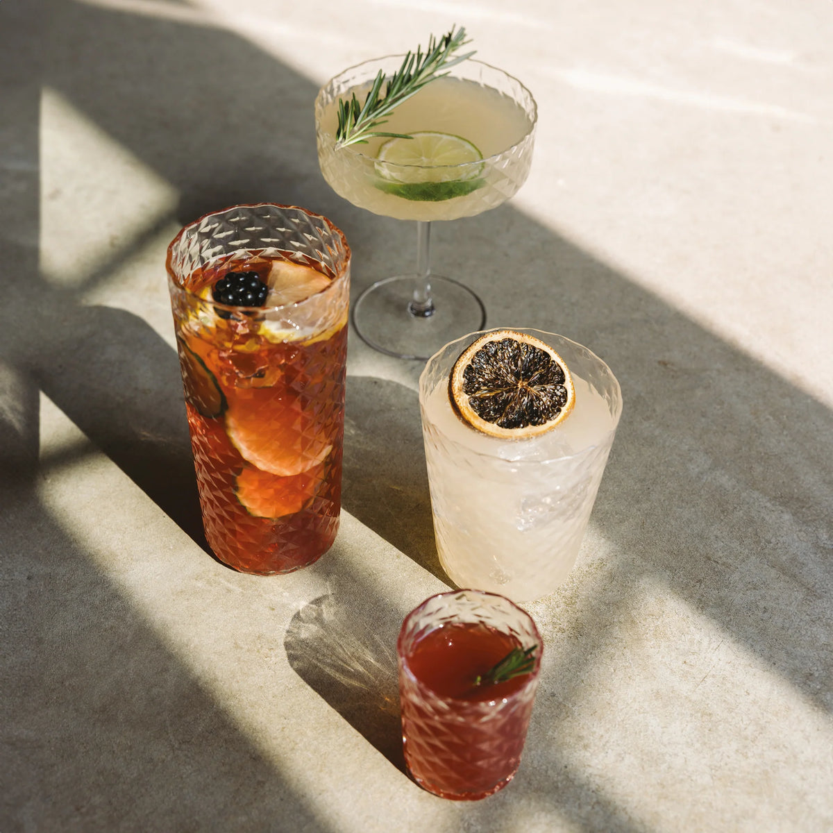 Veneziano Mixology "Tumbler" handgefertigt 33cl (Design Federico de Majo) zafferano (4er-Set)