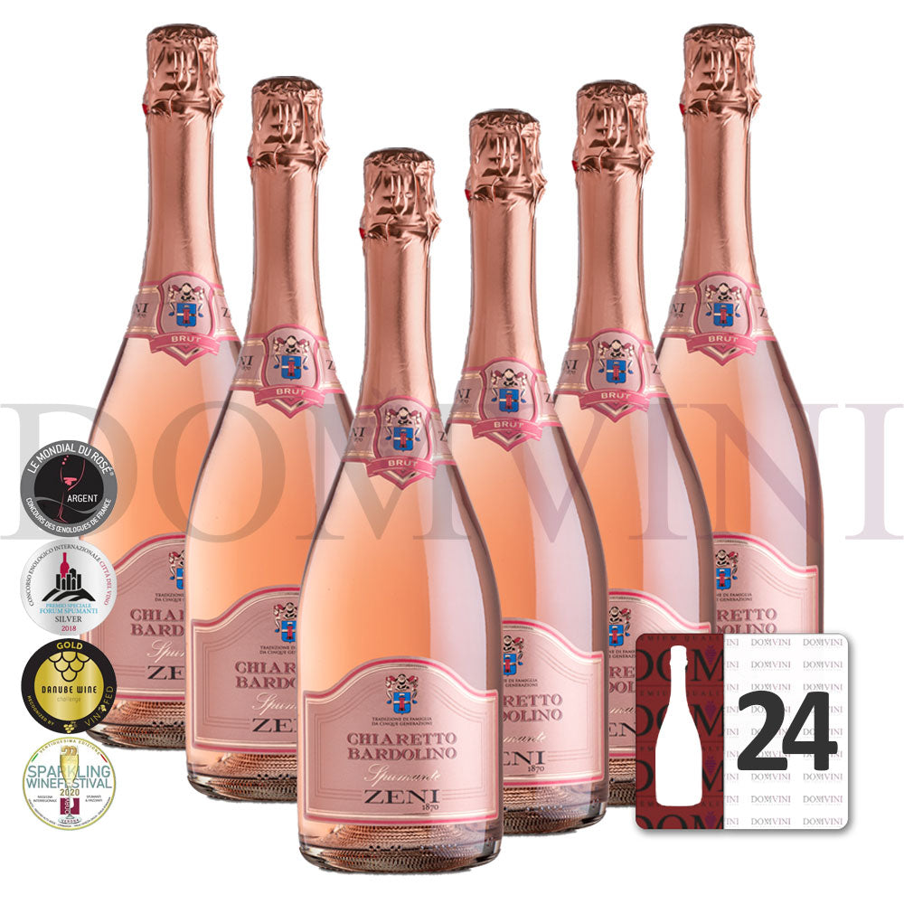 ZENI "Chiaretto" Bardolino Spumante Brut DOC- 24er Schaumwein-Paket