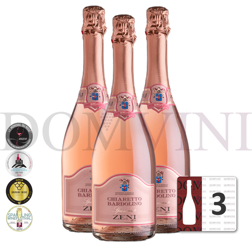 ZENI "Chiaretto" Bardolino Spumante Brut DOC- 3er Schaumwein-Paket