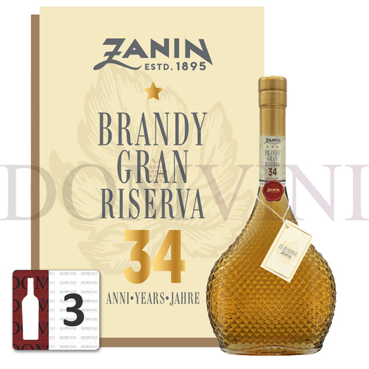 Zanin Brandy Gran Riserva 34 Anni 40,0% vol. 0,5 Liter - 3er Pack