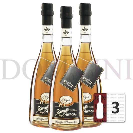 Zanin Grappa Cavallina blend 18 Magnum 1,5l  41,5% vol. - 3er Pack