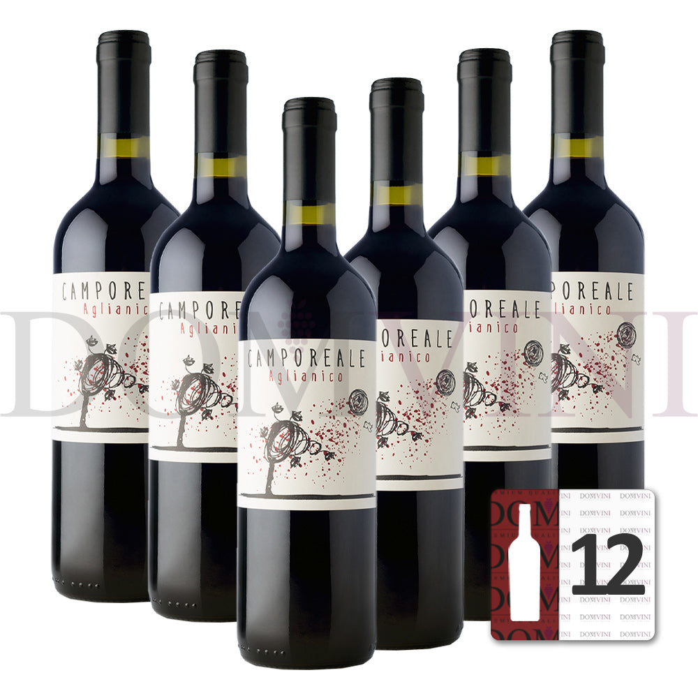Campo Reale Colli di Salerno "Aglianico" IGP 2023 - Lunarossavini (12er Weinpaket)