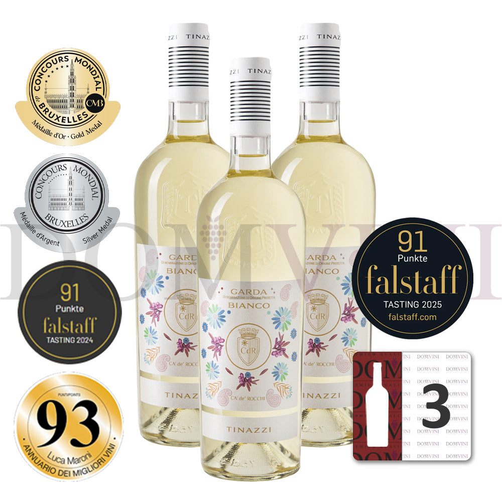 CA' de' ROCCHI "Garda Bianco" DOP 2025, TINAZZI - 3er Weinpaket