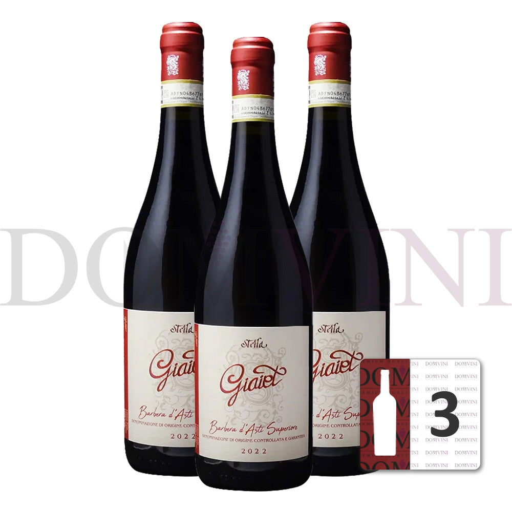Barbera d’Asti Superiore “Giaiet” DOCG 2022 - Stella Giuseppe (3er Weinpaket)