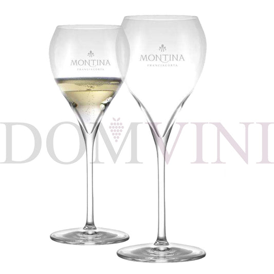 La Montina Franciacorta Brut DOCG - Magnumflasche 1,5l + 2 Gläser + OHK (Geschenkbox)