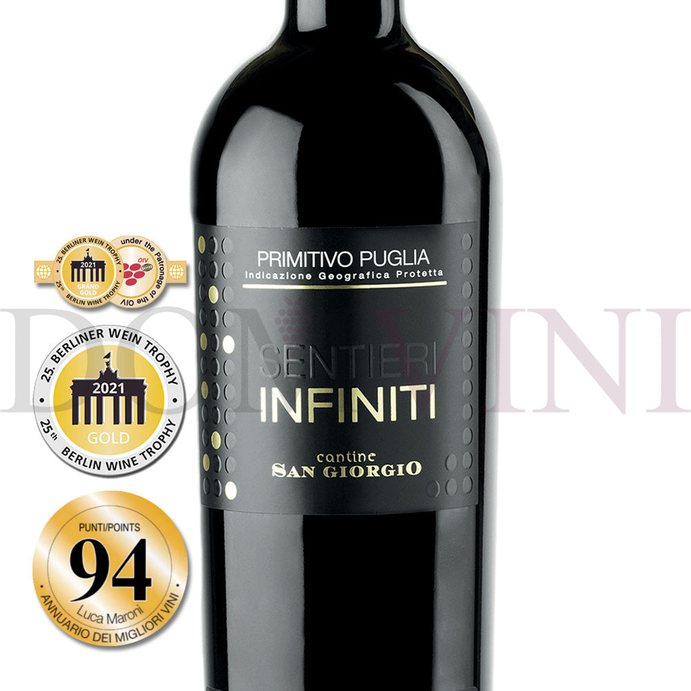 Cantine San Giorgio "Sentieri Infiniti" Primitivo Puglia IGP 2024, Tinazzi - 6er Weinpaket