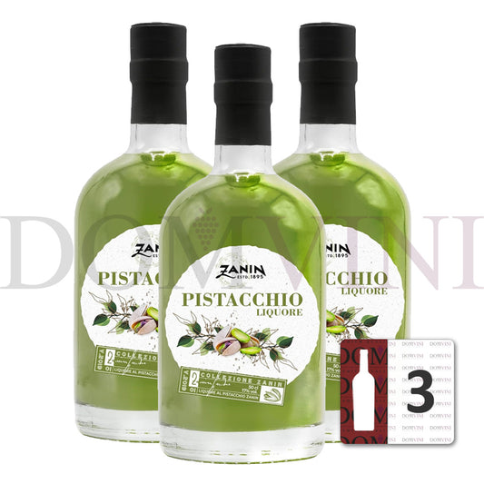 Zanin "Liquore Pistacchio" Pistatzienlikör aus Italien 0,5l, 17% vol. Laktosefrei 3er-Pack