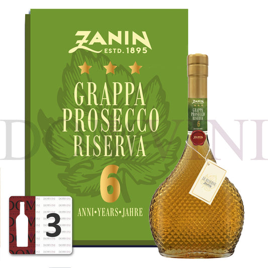 Zanin Grappa Prosecco Riserva 6 Anni 40,0% vol. - 0,5 Liter  3er Pack