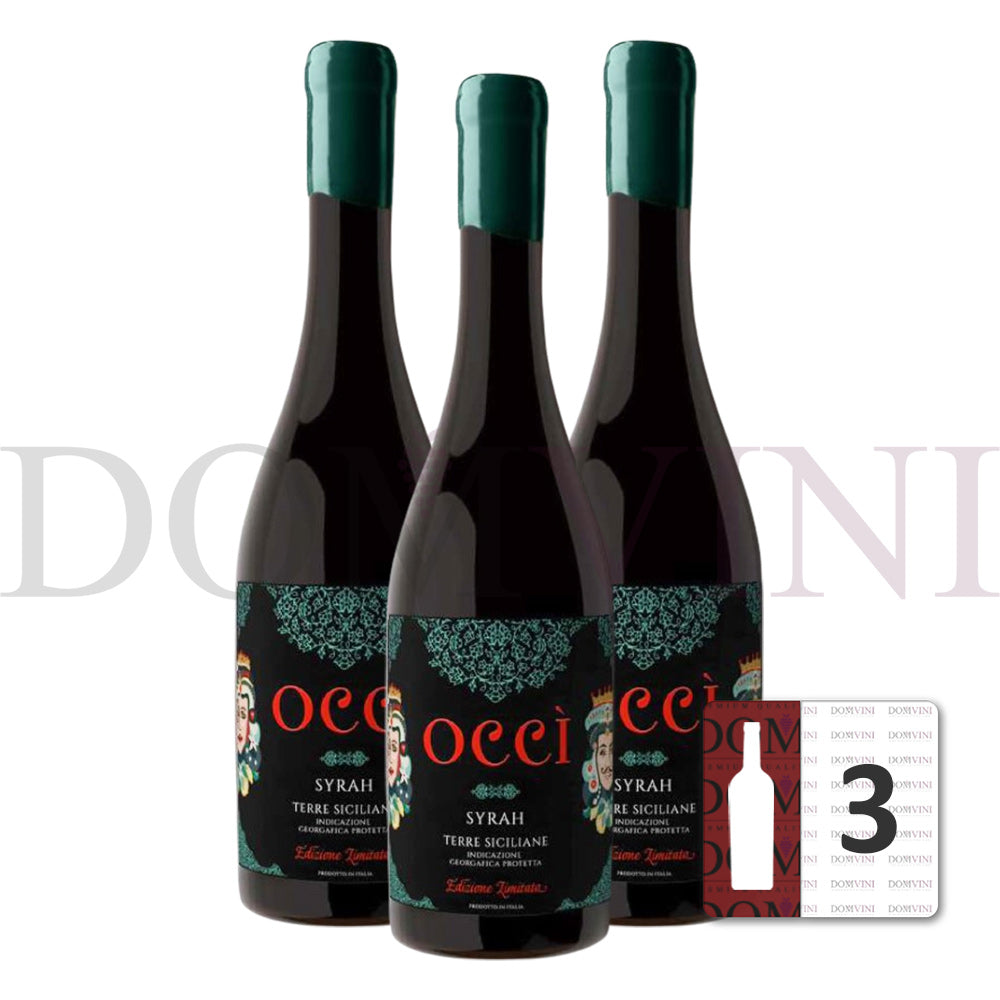 „Occì“ Syrah Terre Siciliane IGP 2023 - OCCIDUO - 3er Weinpaket