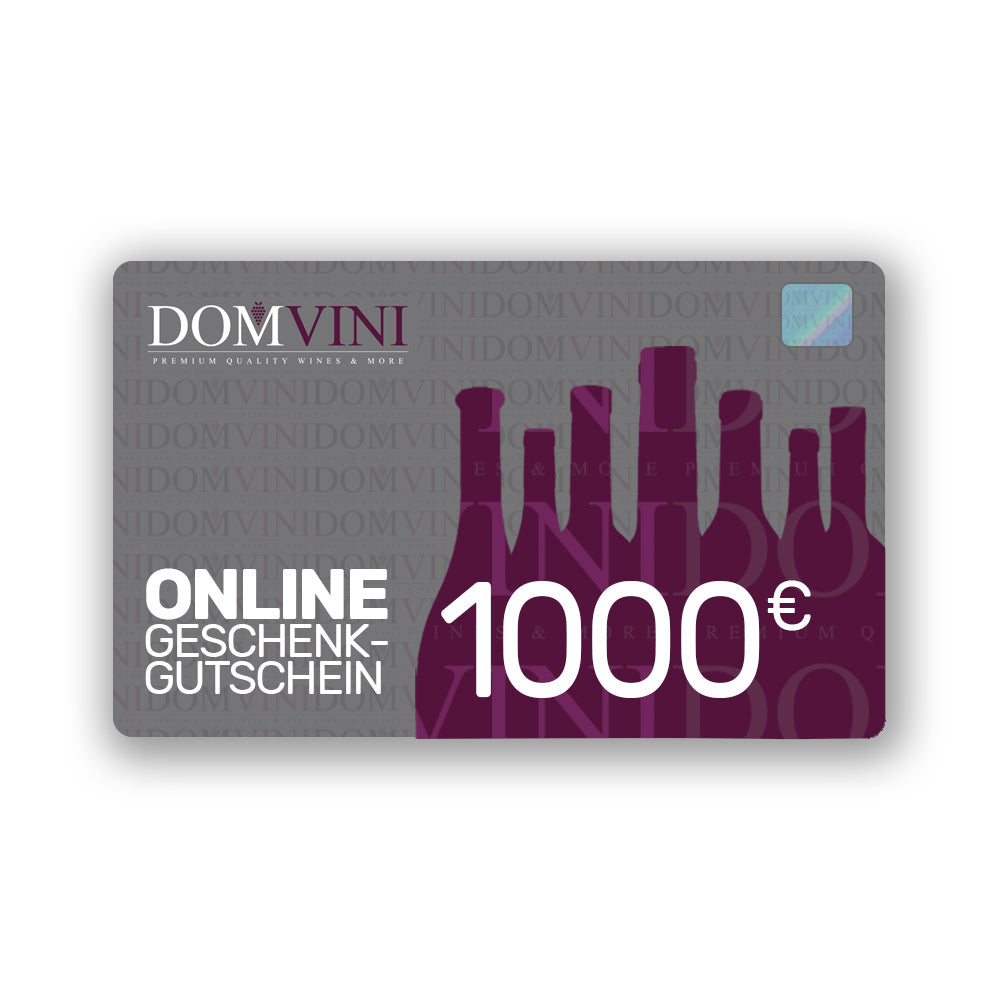 DOMVINI Geschenkgutscheine von 25€ bis 1000€
