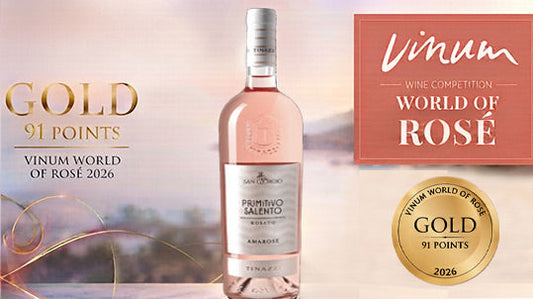 Gold für Tinazzi beim VINUM World of Rosé 2026: Der Amarosè überzeugt mit Gold und starken 91 Punkten