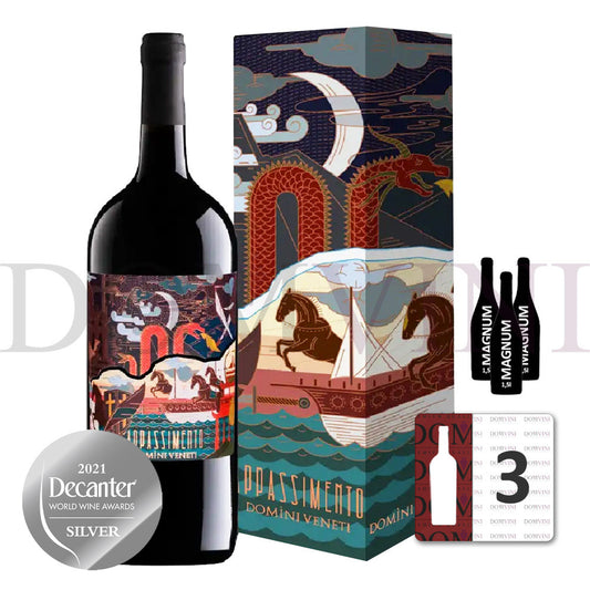 Appassimento Rosso Veneto IGT Passito 2023 (Marco Polo Edition), DOMINI VENETI  - Magnum 1,5 Liter mit Geschenkpackung 3er Weinapaket