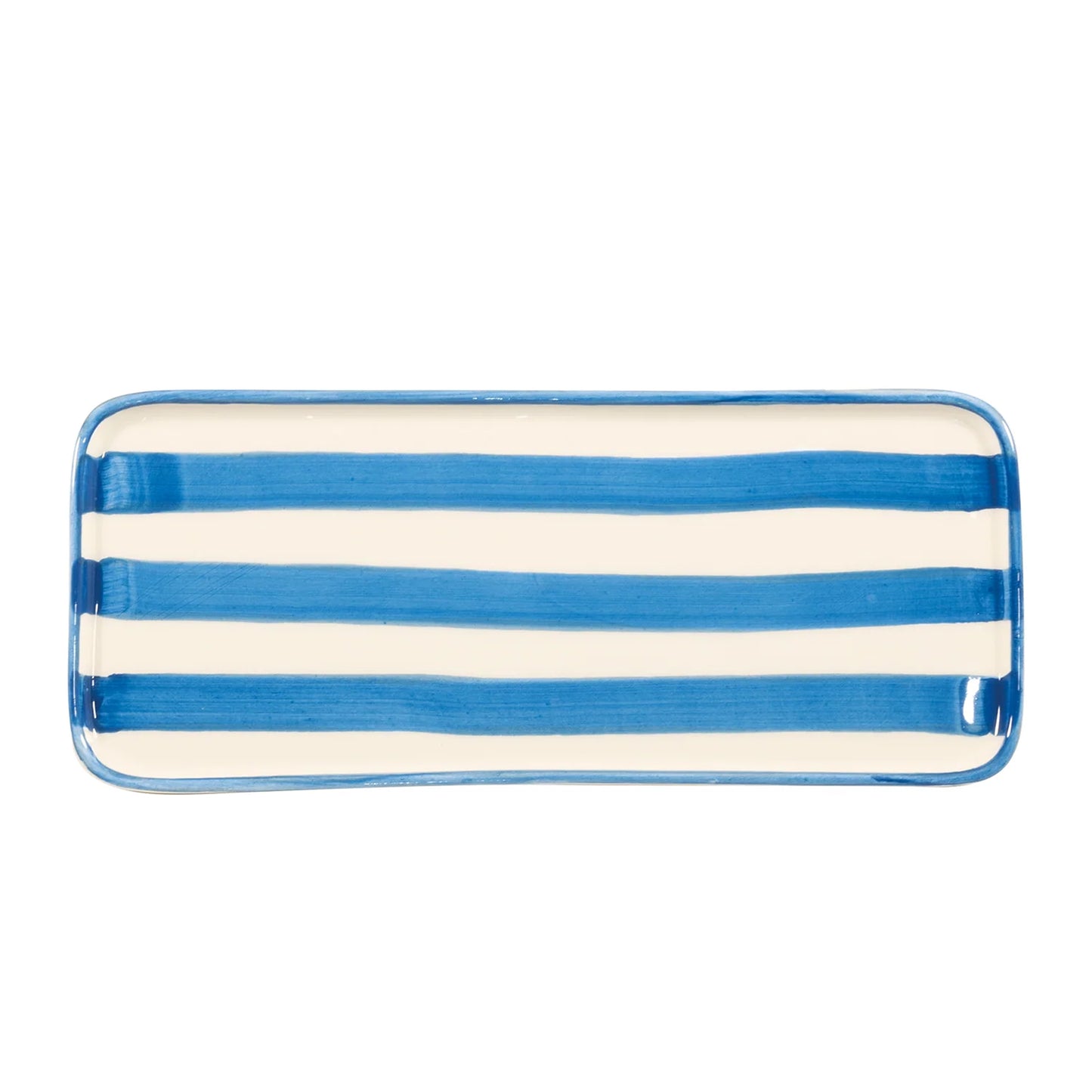 "Lido Righe" Teller rechteckig 26.5cm handgefertigt (Design Federico de Majo) (2er-Set)