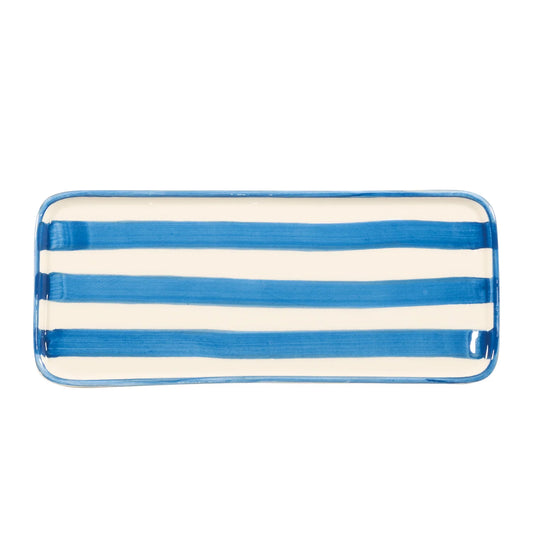 "Lido Righe" Teller rechteckig 26.5cm handgefertigt (Design Federico de Majo) (2er-Set)