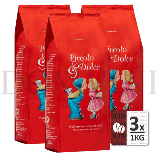 Lucaffé Piccolo & Dolce ganze Bohnen 1 kg - 3er Pack - Versandfrei