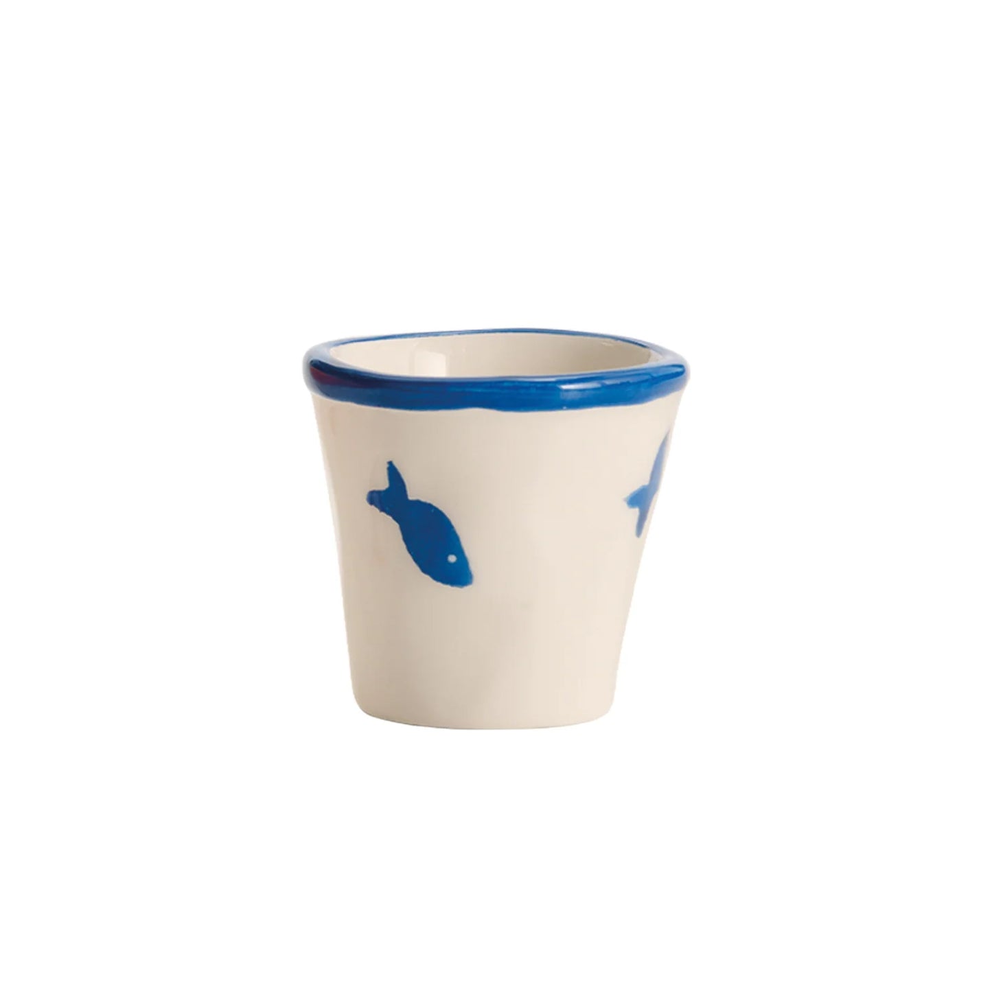 "Stencil" Becher 7cl handgefertigt (Design Federico de Majo) (6er-Set)