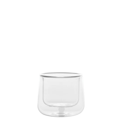 Bilia doppelwandige Kaffeetasse 9,5cl handgefertigt (Design Federico de Majo) zafferano (2er-Set)