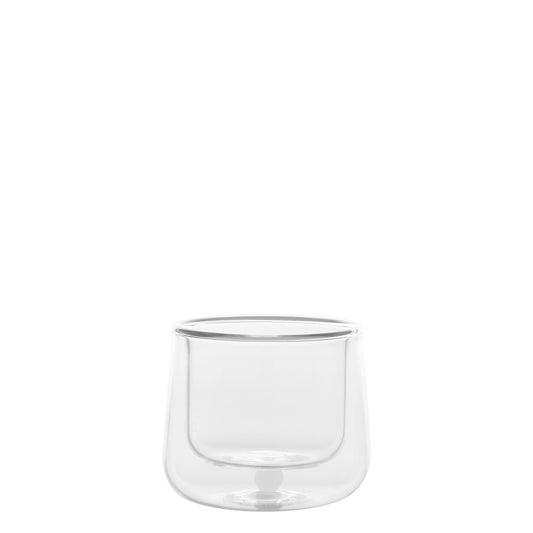 Bilia doppelwandige Kaffeetasse 9,5cl handgefertigt (Design Federico de Majo) zafferano (2er-Set)