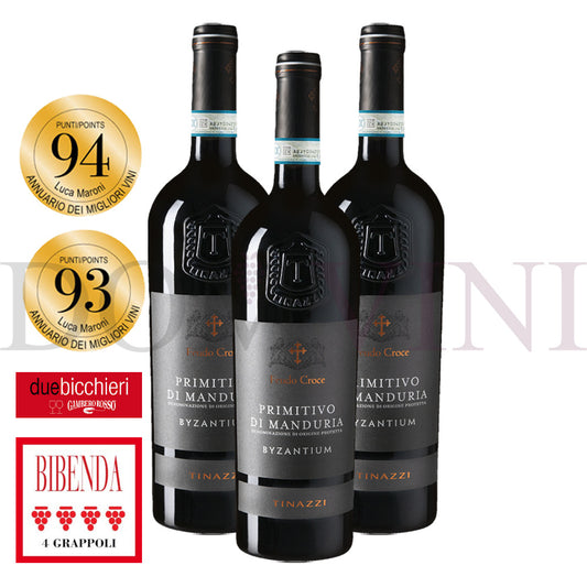 Feudo Croce "Byzantium" Primitivo di Manduria DOP 2023, TINAZZI - 3er Weinpaket