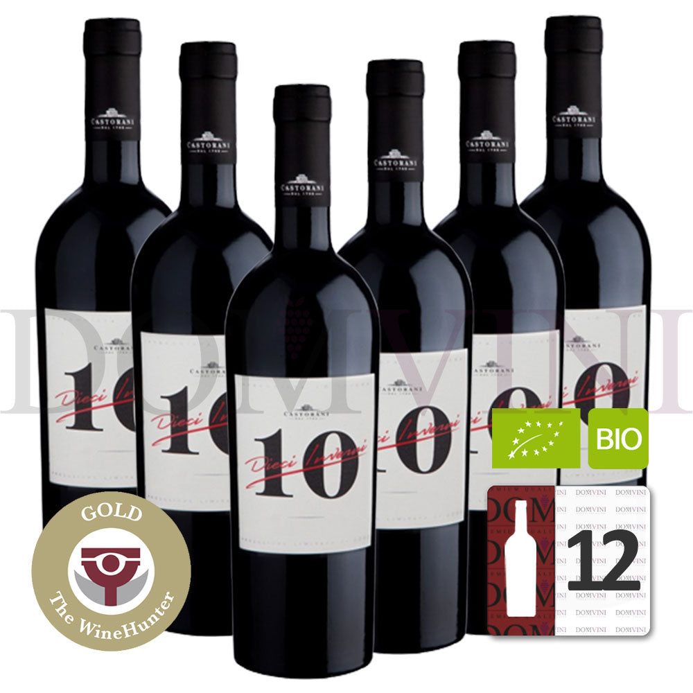 CASTORANI "Dieci Inverni" Rosso Colline Pescaresi IGT Bio 2012 in 1er OHK - 12er Weinpaket