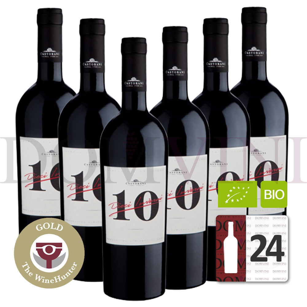 CASTORANI "Dieci Inverni" Rosso Colline Pescaresi IGT Bio 2012 in 1er OHK - 24er Weinpaket