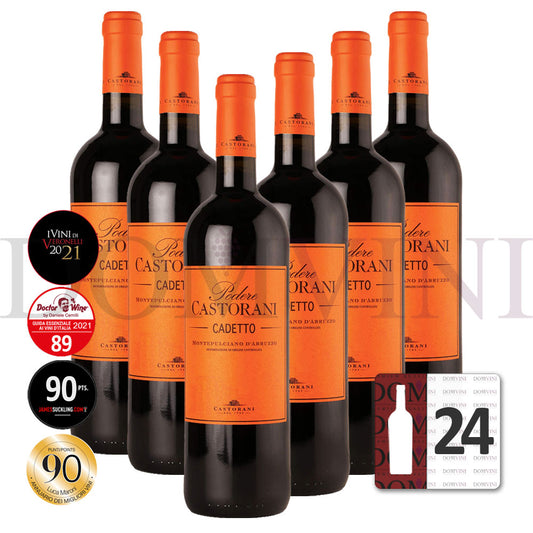 CASTORANI "Podere Castrorani" Cadetto Montepulciano d'Abruzzo DOC 2018 - 24er Weinpaket
