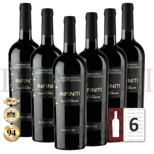 Cantine San Giorgio "Sentieri Infiniti" Primitivo Puglia IGP 2021, Tinazzi - 6er Weinpaket
