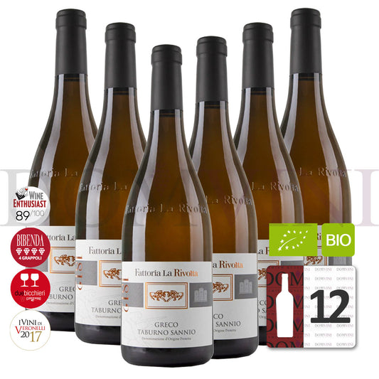 Fattoria La Rivolta "Greco" Taburno Sannio DOP 2022 Bio - 12er Weinpaket