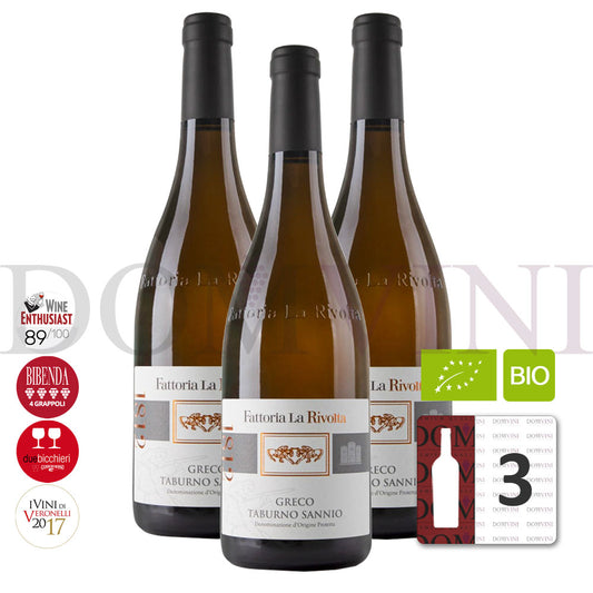 Fattoria La Rivolta "Greco" Taburno Sannio DOP 2022 Bio - 3er Weinpaket