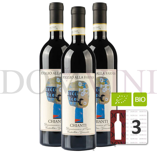 GLI ARCHI Chianti "Poggio alla Farnia" Toscana DOCG 2021 Bio - 3er Weinpaket