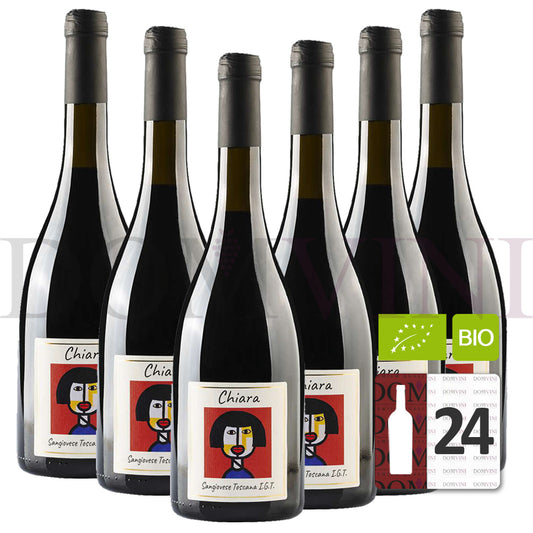 GLI ARCHI "Chiara" Sangiovese Toscana IGT 2017 Bio - 24er Weinpaket