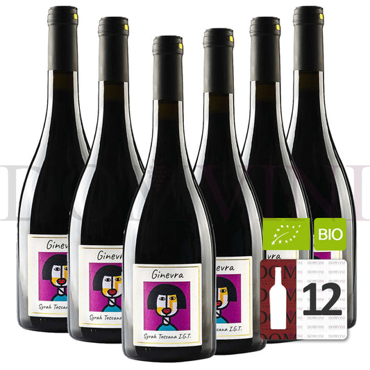 GLI ARCHI "Ginevra" Syrah Toscana IGT 2019 Bio - 12er Weinpaket