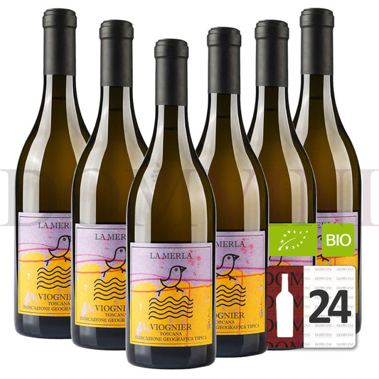 GLI ARCHI La Merla "Viogner" Toscana IGT 2022 Bio - 24er Weinpaket